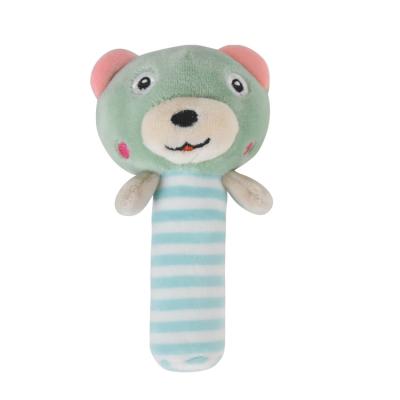 China Toy Usa Market Hot Selling Wholesale Soft Plush Hand Rattle Baby Toys For Soothe Baby for sale