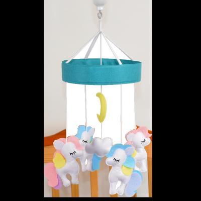 China Soft Toy Hot Selling Crib Mobile Hanging Felt Crib Mobile Toys Baby Bell Music Hanger Baby Mobile For Baby Crib for sale