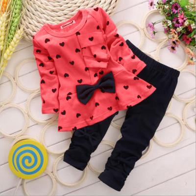 China Heart-shaped viscose/polyester Nan-Tchang Auyan drop ship girl costume 2021 children's 2 piece children's suit set for sale