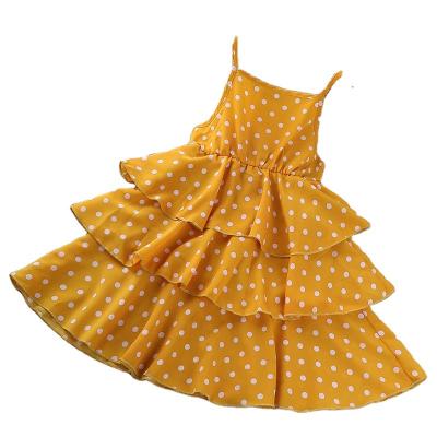 China Viscose/Polyester Nan-Tchang Auyan New Wave Dot Sleeveless Princess Dress For Children Summer for sale