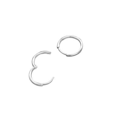 China Casual/Sporty Gold Plated 925 Sterling Silver Post Lightweight Hoops | 18mm | Silver and black circle earrings for women for sale