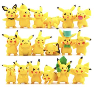 China Cartoon Toy Anime Figure, mini pokemen Pekachu gift set Anime PVC Figures. (18 PCS) for sale