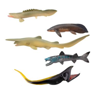 China Plastic Cartoon Toy 5PCS Sea Animal Figures Ocean Animal Figures Bath Toy with EEL Fish Figures Baby Shower Cake Toppers Birthday Gift for sale