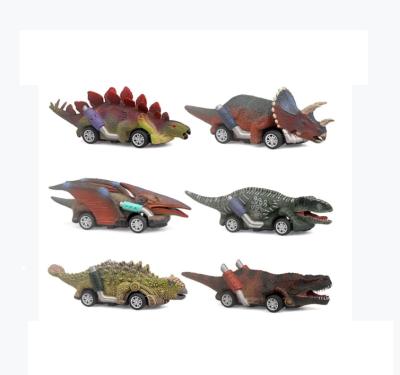 China Hand-Eye Coordination Dinosaur Car Toys for Boy Age 3 12, Pull Back Dinosaur 5.3 Inch Toys, Full-Shape Dino Car Toy 6 Packs for sale