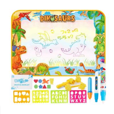 China Hand-eye Coordination Kids Water Doodle Drawing Mat, Large Dinosaur Drawing Coloring Mats Educational Toys Gifts for Boys Girls Toddlers Age 3 for sale