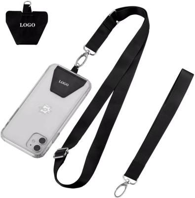 China Acrylic Phone Lanyard - 1 - Pads, 1-Adjustable Neck Strap, 1 - Wrist Strap, Nylon Phone Lanyard Compatible with All Smartphone for sale