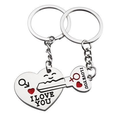 China Metal Couples Gift - You Hold The Key To My Heart Necklace Key Chain Set Valentines Gift For Boyfriend Girlfriend Lovers Key Chain for sale