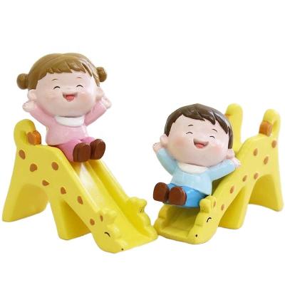 China Wholesale New Idea Resin Baby Cake Decoration Accessories Creative Children's Day Resin Decoration Stain Cake for sale