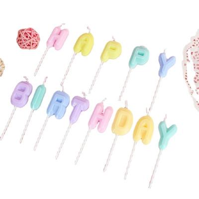 China Colorful Birthdays Birthday Candle Cake Decoration Supplies Letter Candle Party Baking for sale