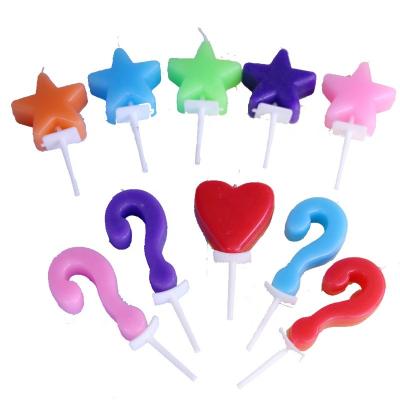 China Cheap Lovely Question Mark Star Candle Love Birthdays Cake Decorations for sale