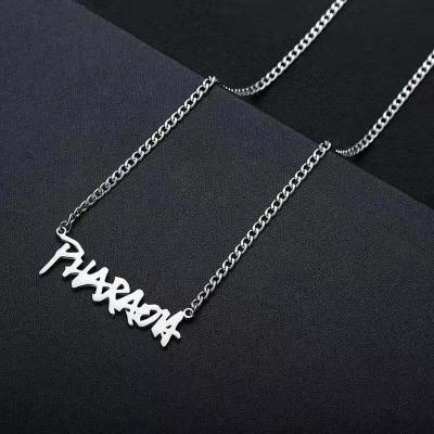 China Customized DIY FASHIONABLE Alphabet Pendant Necklace Personalized Stainless Steel Letter Name Necklace for sale