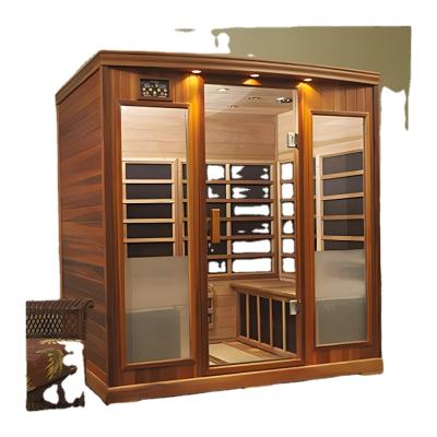 China Computer Control Panel Hot Selling Customized Traditional Indoor 6 Person Sauna Square Room for sale