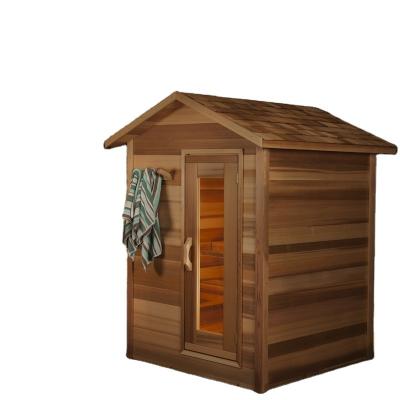 China Best Computer Control Panel Price Cheap Selling 2 Person Outdoor Traditional Wooden Infrared Steam Sauna Room for sale