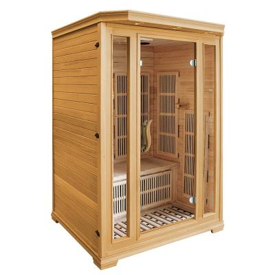 China Computer Control Panel Modern Design Far Infrared Sauna Home Use Personal Infrared 2 Person Sauna Dry Room for sale