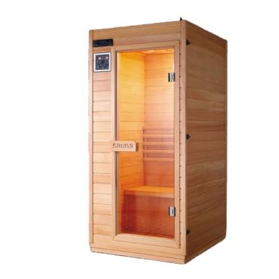 China Computer Control Panel New Design Fashionable Infrared Saturated Steam Sauna Room One Person For Home for sale