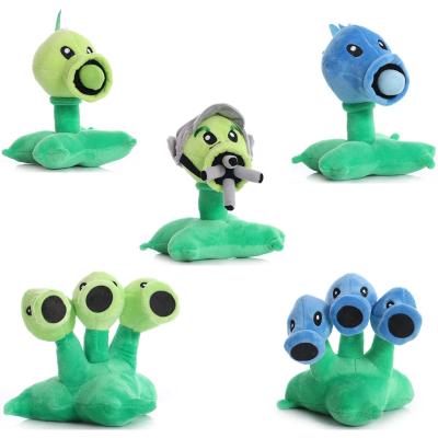 China Plush 18cm Plants vs Zombies Peashooter Plush Toy Doll Cute Snow Pea Threepeater Plush Soft Stuffed Toys Gifts for Children Kids for sale