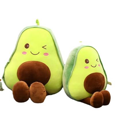 China Plush New Cute Avocado Plush Toy Doll Children's Sleeping Pillow Large Doll Holiday Gift Kawaii Creative Fruit Rag Doll Cushion for sale