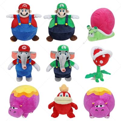 China Plush Cartoon Plush Toys Elephant Mario Luigi Balloon Mario Luigi Trottin' Piranha Plants Hoppo Snail Fire Spike Doll stuffed Toy for sale