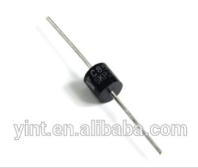 China Transient voltage suppress diode of 5KP24CA 5KP24A VR 24V VBR (min) 26.7V IR 2 uA PIP 131.1A Vc 38.9V P600 5KP 5000W TV THT for sale