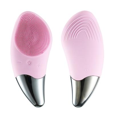 China Mini Electric Vibrating Facial Cleansing Deep Cleansing Sweep Silicone Sonic Cleaner Deep Pore Cleaning Skin Massager Face Brush for sale