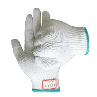 China Industry Cheap Price Bleach White Cotton Knitted Safety Working Gloves for sale