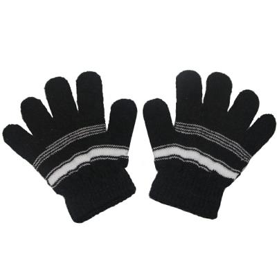 China Kids Cozy Winter Warm Knitted Gloves Fashion Winter Acrylic Striped Magical Kids Gloves for sale