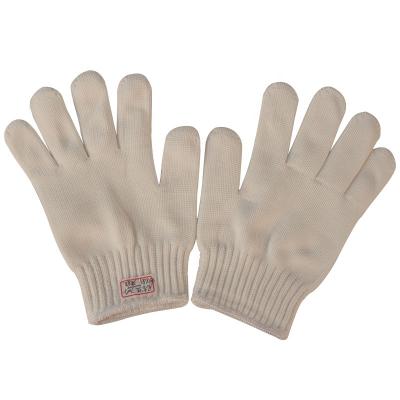 China Protective Hand Wholesale Natural White Polyester Cotton Knitted Farm Safety Anti Slip Working Hand Gloves for sale