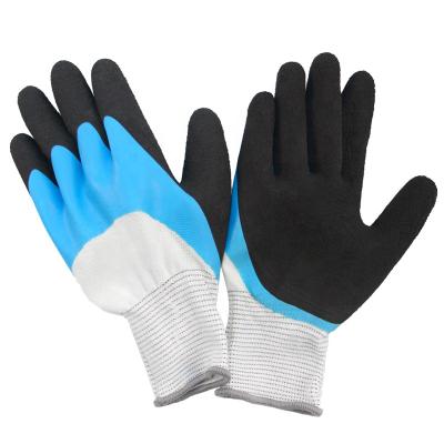 China Hand Nitrile Mechanic Glove Working Protective Oil Resistance Wrinkle Nitrile Work Gloves for sale