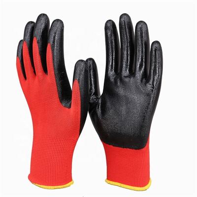 China Wholesale Protective Hand Abrasion Resistance Black Nitrile Coated Work Gloves Nitrile Gloves Anti Cut Examination for sale