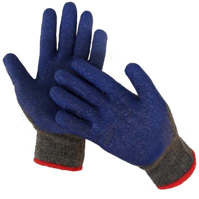 China Latex Ply Coated China Manufactures Hot Selling Wear Resistant Cotton Dip Latex Coated Glove Winter Warm Gloves For Worker for sale