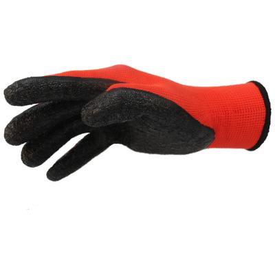 China High quality black latex dipped ply slip resistant work industrial latex coated latex ply coated gloves suppliers for sale