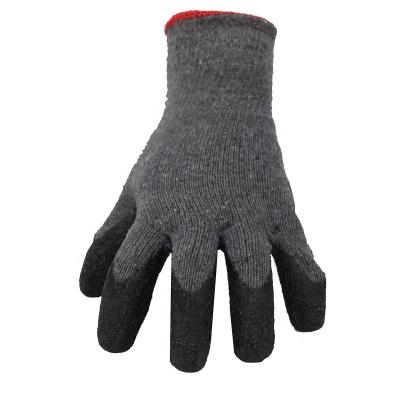 China Latex Ply Coated Safety Gloves Cheap Gray Cotton Coating Latex Coated Ply Knit Work Gloves Work Gloves for sale