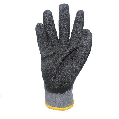 China Hand Protector Reusable Slip Resistant Cotton Knitted Liner Latex Gloves Heavy Duty Civil Construction Gloves for sale