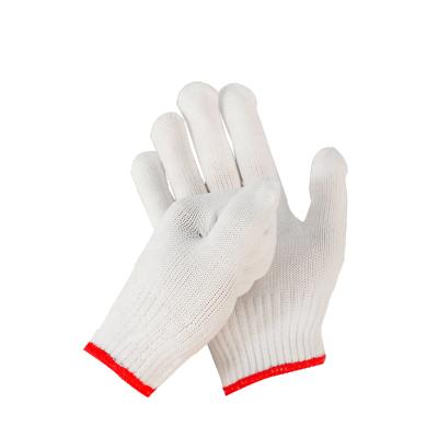 China Protective Hot White Nylon Industrial Safety Gloves Cheap Sale Working Hand Working Gloves Garden for sale