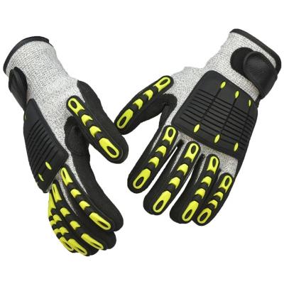 China Anti Impact Industry TPR / Oil Resistant Nitrile Safety Mechanical Work Safety Gloves for sale