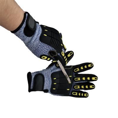 China Cheap Price Industry TPR Anti Impact Safety Gloves Work Hand Latex Dipped Gloves for sale