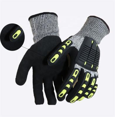 China Industry TPR Anti Impact Cut Resistant Safety PU Coated Gloves Guantes Motorcycle Gloves for sale