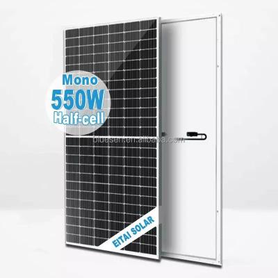 China Solar Home System Half Cut Mono Solar Panel 545w 550w 555w Solar Panel With 210mm Cells for sale