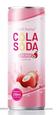 China OEM Cola Drink OEM soda Drink Lychee Falvour 330ml cola drink canning Te koop