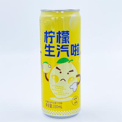 China Lemon Rosa Citrifolia Sparkling Juice 330ml Carbonated Drink Canning Service OEM Beverage Private Label for sale