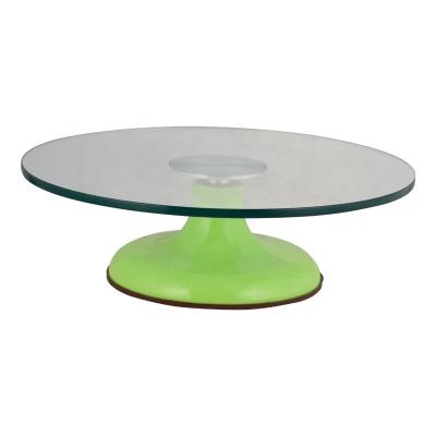 China Wholesale Viable ABS Cake Stand Glass Cake Decorating Rotating Turntable Cake Stand for sale