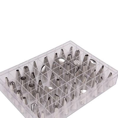 China High Quality Viable Bakery Use 48PCS Ice Cream Puffing Tips Set Cake Decorating Tips Set for sale