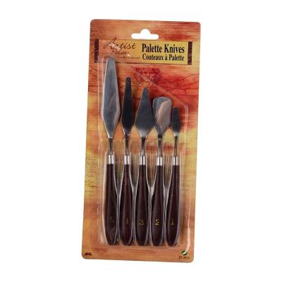 China 5PCS Paint Palette Knives Set Scraper Mixing Applicator Paint Knives for sale