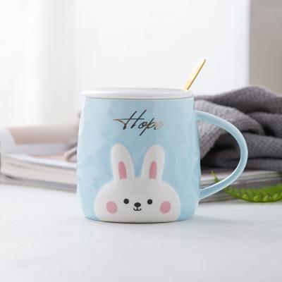 China New Products Mug Rabbit Shape Coffee Cup Lid Design Viable Creative Phone Holder Luxury Animal Amazon Sale Ready To Ship for sale