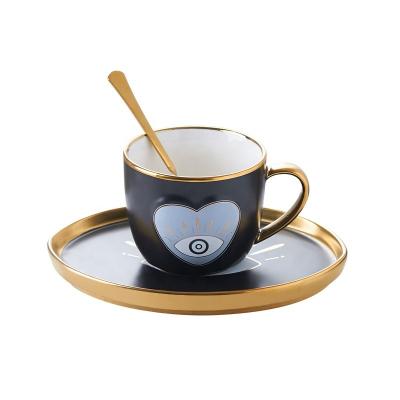 China Creative Feature Customized Disposable Logo Design Package Surprise Item Style Pcs Box Wedding Black Coffee Cups Ceramic Accessories Gift for sale