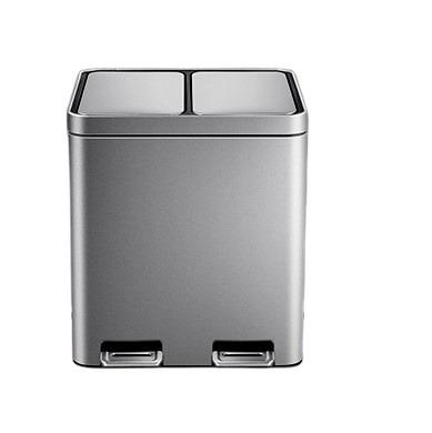 China Mini 14L+14L Viable Suitable For Home Office Trash Can Foot Press Trash Can Kick Kitchen Smart Trash Can for sale