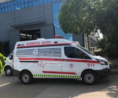 China 6 Seats Diesel Medium Duty Ambulance Emergency Monitoring Ford V362 Transit Van Ambulance for sale