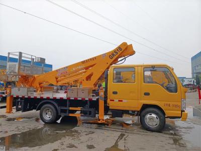 China Isuzu 18m Hydraulic Aerial Work Platform Truck Man Lift Telescope 360°Turn Around for sale