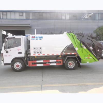 China Back Loader Garbage Truck 8280x2850x2350mm Dongfeng Garbage Removal Truck Can Cleaner Truck for sale