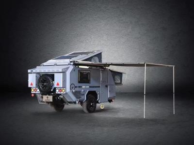 China Reistrailer Camper Aluminium lichtgewicht 1400kg Off Road Camping Trailer RV Caravan Te koop